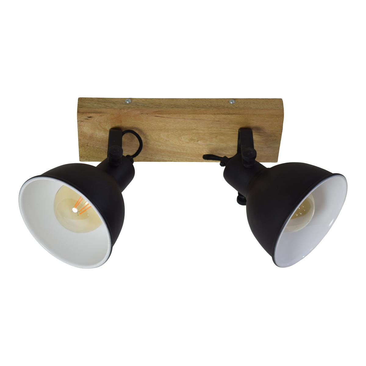 DECKENSTRAHLER Woody Schwarz - Schwarz, Metall (16/28/16cm) - Urban Interiors