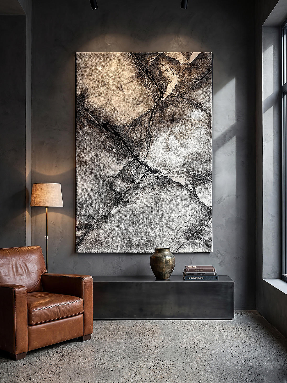 KURZFLORTEPPICH Abstrakt OGLIO Polypropylen Grau 160 x 230 cm - Grau, Textil (160/230cm) - KADIMA DESIGN