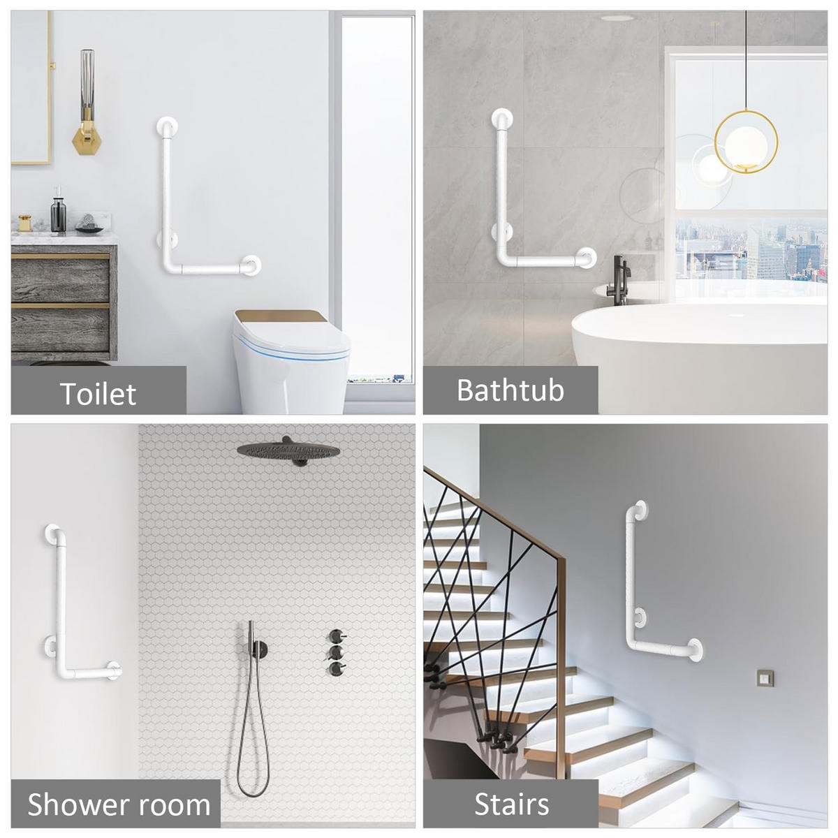 HALTEGRIFF WC Dusche Edelstahl 40/60 cm Für Senioren - Silberfarben, Metall (4.5/60/40cm)
