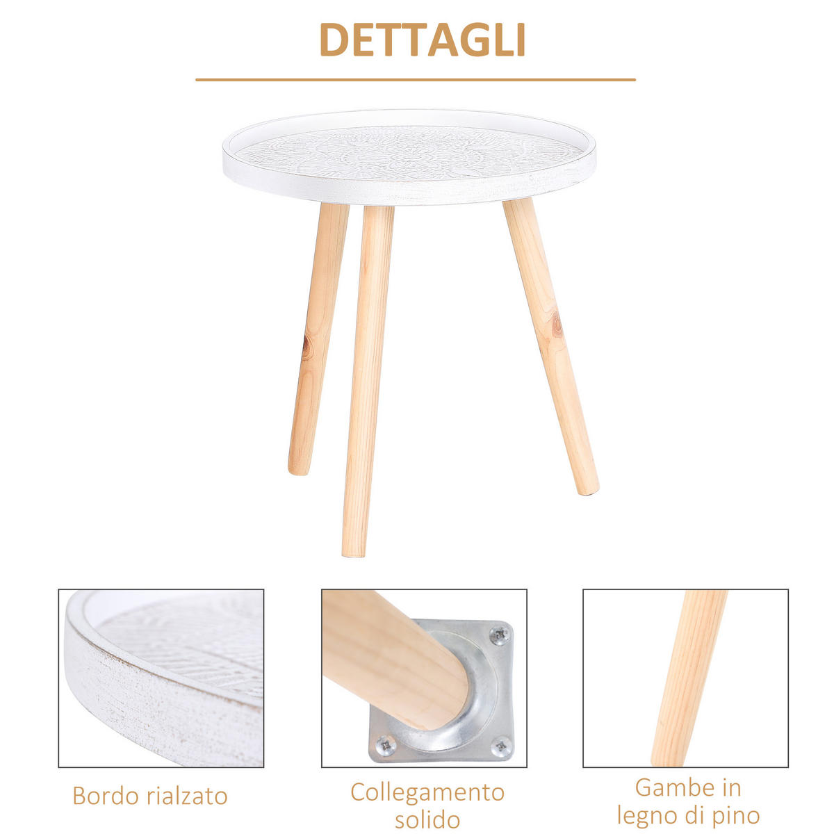 BEISTELLTISCH Weiß 1 Stück - Weiß, Kunststoff (40/40/40.5cm) - GiPP