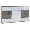 SIDEBOARD Bari Weiß Hochglanz - Weiß Hochglanz, Holzwerkstoff (138.5/75.5/35cm) - Vladon