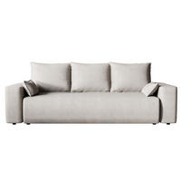 SOFA Bubi mit Bettkasten und Schlaffunktion, Velourstoff - Weiß, Holzwerkstoff (242/85/95cm)