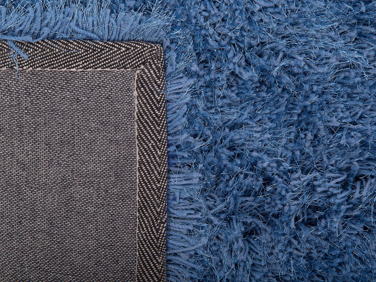 SHAGGY-TEPPICH Cide 200/140 cm - Blau, Kunststoff (140/200cm) - Beliani