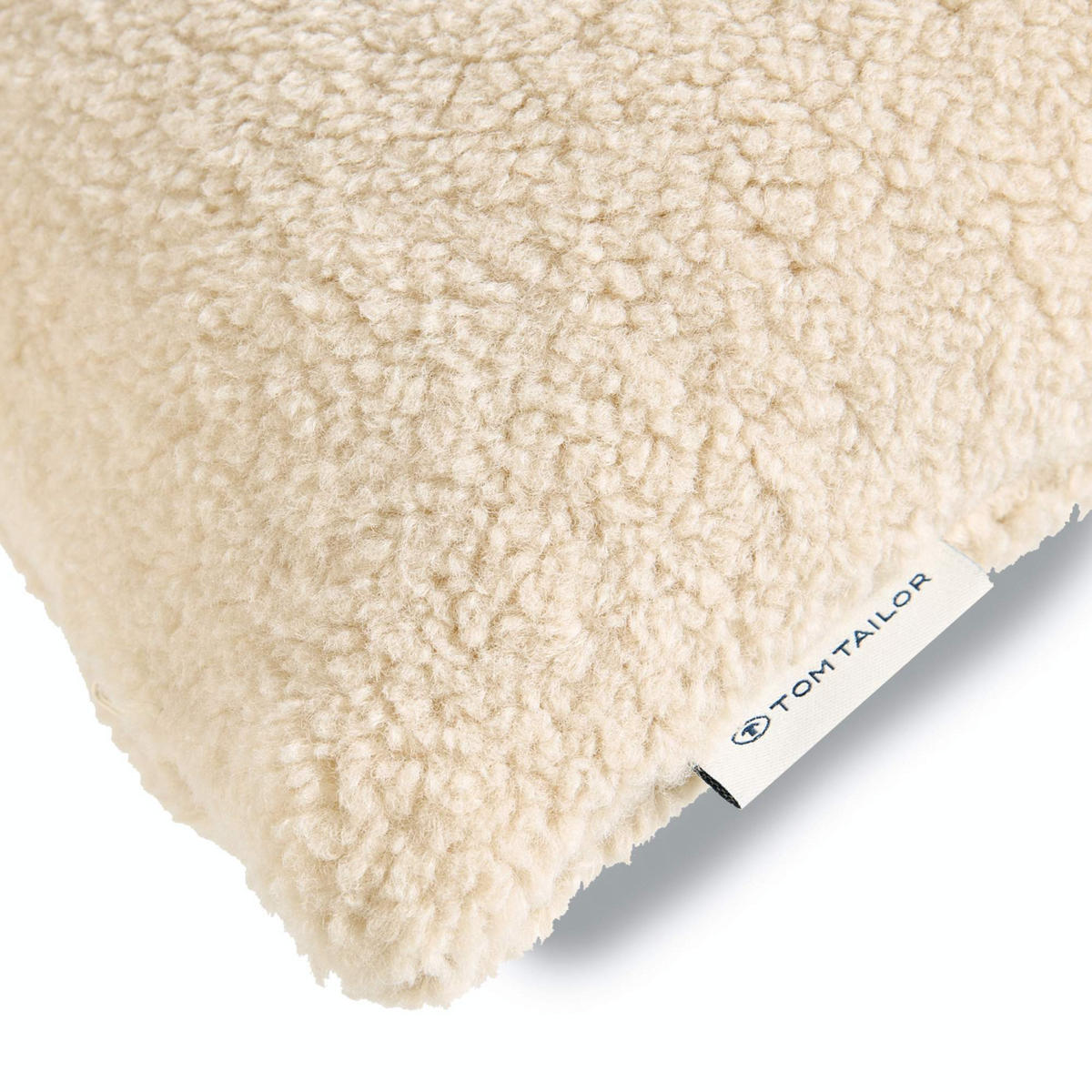 ZIERKISSENHÜLLE TEDDY - Creme, Textil (45/45cm) - Tom Tailor