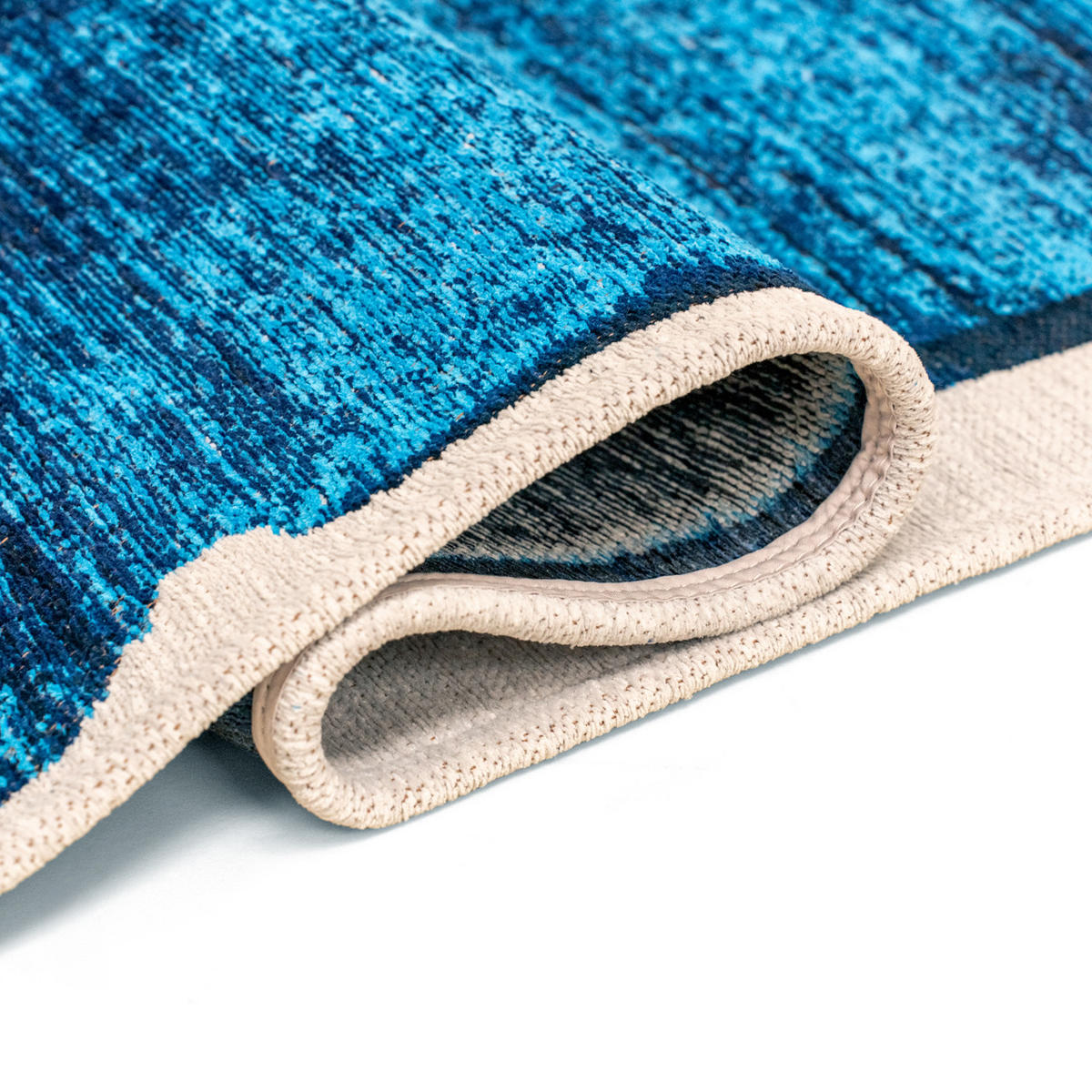 TEPPICH Diva Blue Craft Brush 240/340 cm - Blau, Kunststoff/Textil (240/340cm) - Louis De Poortere