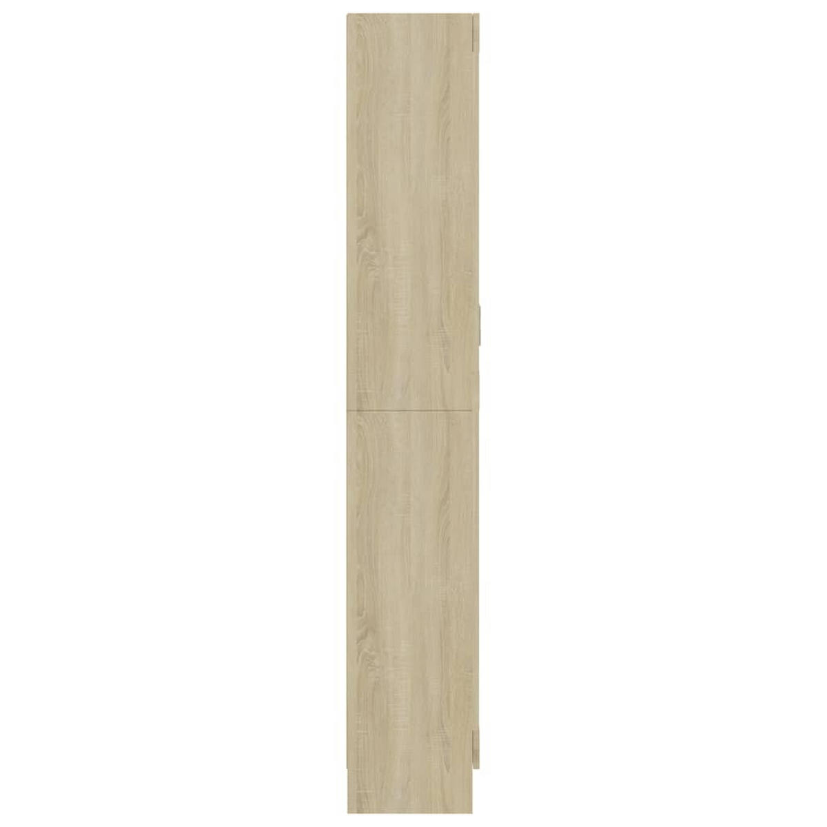 VITRINENSCHRANK mit 5 Fächern, 2 Glastüren 82,5/30,5/185 cm aus Holzwerkstoff Sonoma-Eiche Dekor - Sonoma Eiche, Holz (82.5/185/30.5cm) - vidaXL