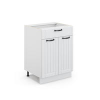 KÜCHENUNTERSCHRANK Fame-Line Weiß Landhaus 60 cm mit Schublade, ohne AP - Weiß, Holzwerkstoff (60/82/51.6cm) - Vicco