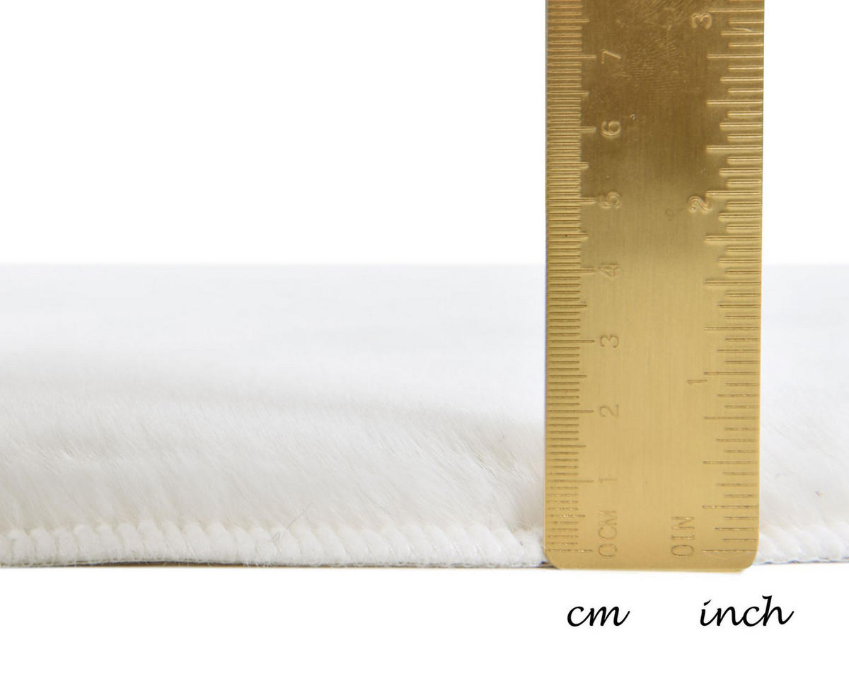 KUNSTFELLTEPPICH Sara 70x120 cm - Weiß, Textil (70/120cm) - Gino Falcone