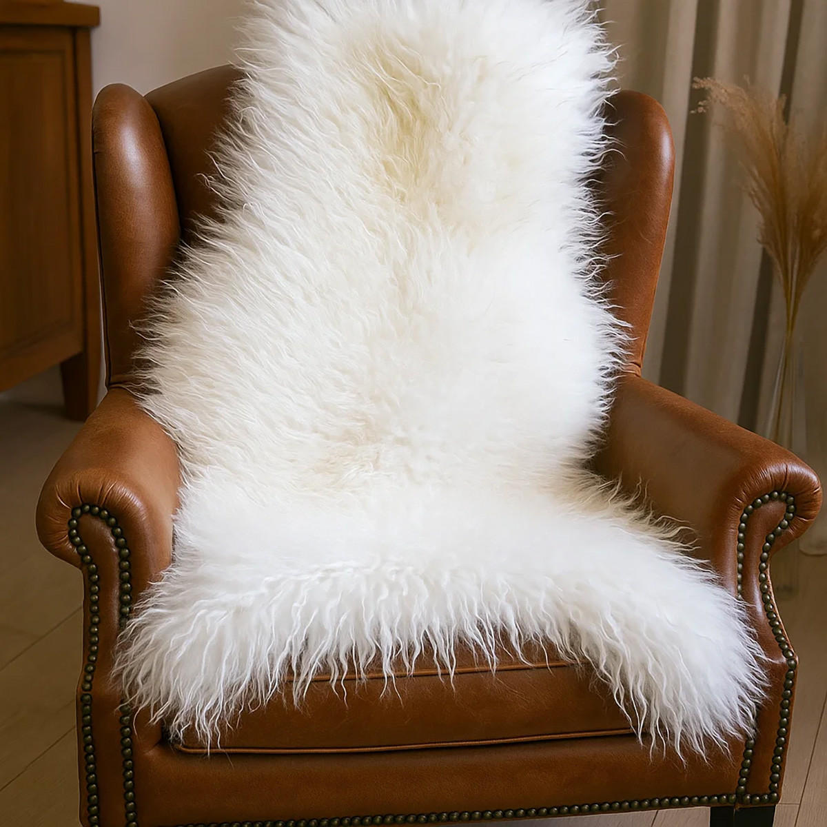 SCHAFFELL Island Lammfell lockig ca. 110 cm Naturfarben - Weiß, Fell (60/110cm) - Provellus