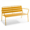 GARTENBANK, Gelb - Gelb, Metall (70/76/130cm) - Oviala