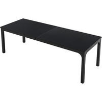SCHREIBTISCH 200 x 70 x 75 cm Schwarz - Schwarz, Metall (70/200/75cm)