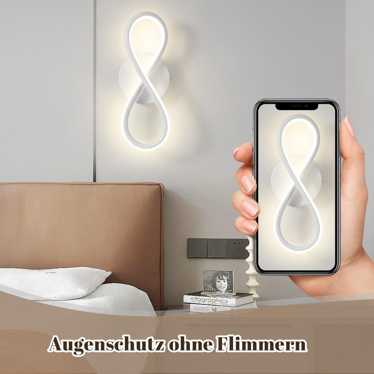 LED WANDLEUCHTE Massie - Weiß, Metall (31/9/12cm) - Nettlife