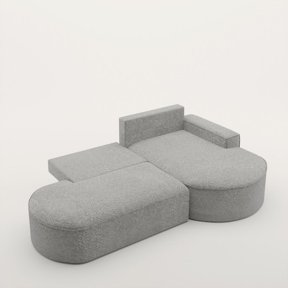 ECKSOFA Modena Pro - Komfort Und Stil stoff Arena Grau Rechts - Grau, Holz (278/179cm) - Kaiser Möbel