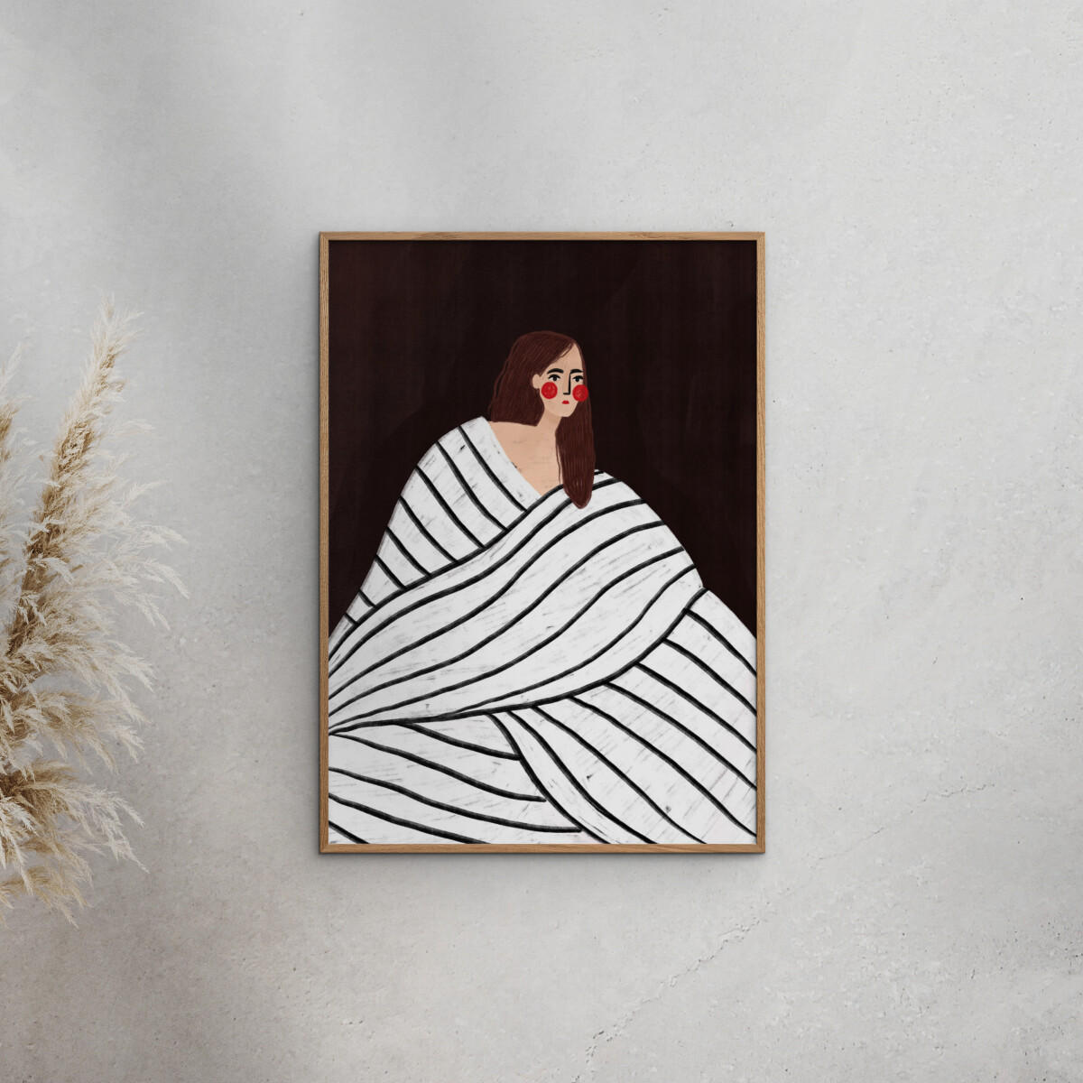 POSTER Bea Muller - The Woman With Black and White Stripes - Schwarz, Papier (70/100/0.1cm) - Poster&Frame