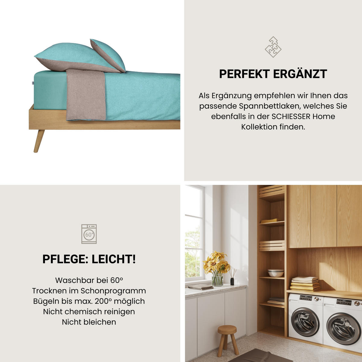 SPANNBETTLAKEN Jessi - Edeljersey - 100 x 200 cm - Mint - Mintgrün, Textil (100/200cm) - SCHIESSER