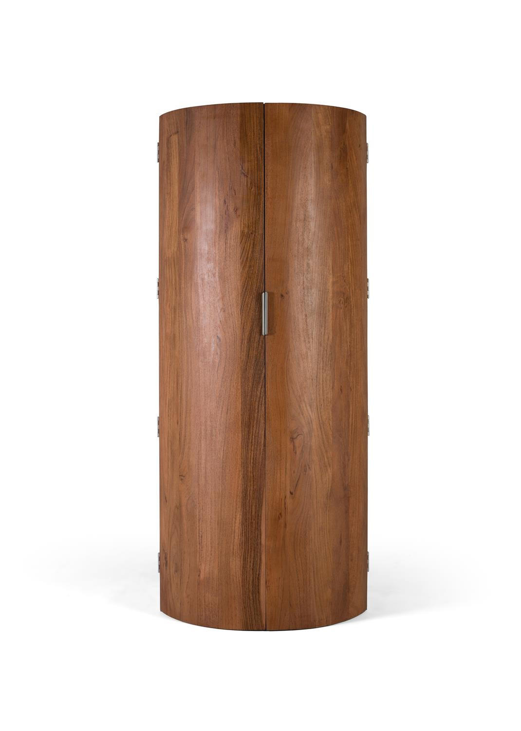 BARSCHRANK mit 2 Türen aus Akazienholz - Braun, Holz (80/190/80cm) - Giner y Colomer