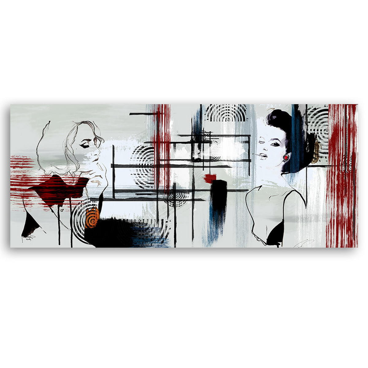 KUNSTDRUCK Grau 150/50 cm - Grau, Textil (150/50cm) - KUNSTLOFT
