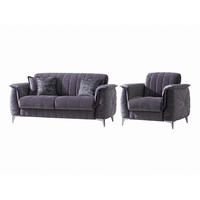 SITZGARNITUR Osorno, Anthrazit Stellvariante 2+1 - Anthrazit, Holzwerkstoff/Kunststoff (170/80/100cm)