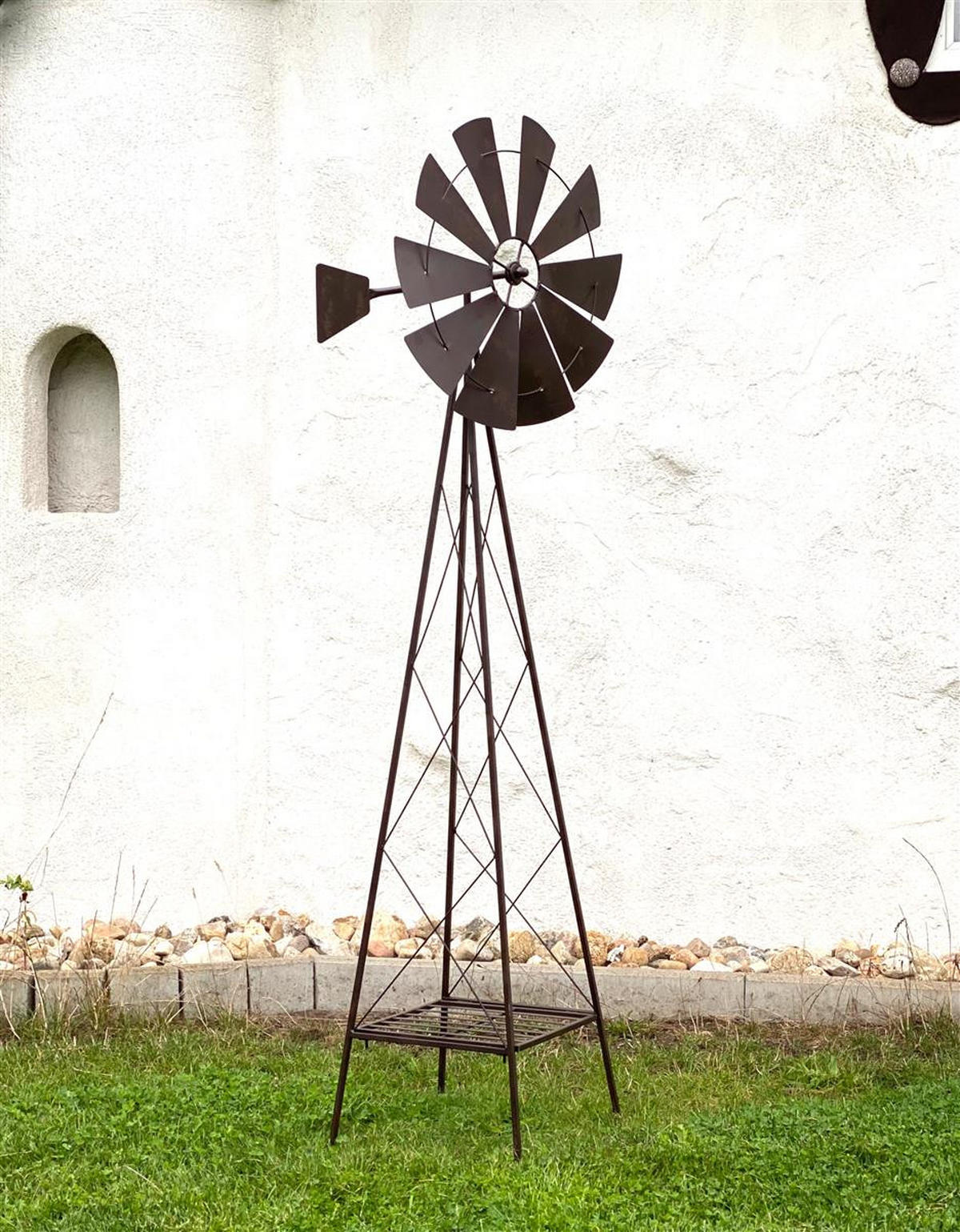 WINDRAD kugelgelagert Metall Braun 170 cm 96019 - Braun, Metall (36.5/172.5/33.5cm) - DanDiBo