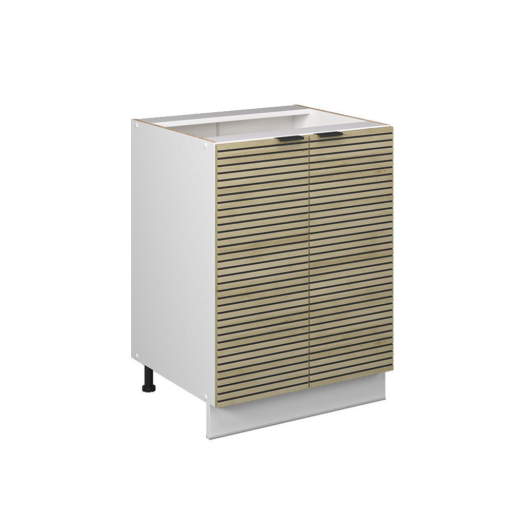 SPODNÍ SKŘÍŇKA KUCHYŇSKÉ LINKY Fame-Line Dubový panel - bílá/barva dubu, kompozitní dřevo (60/82/51.6cm) - Vicco