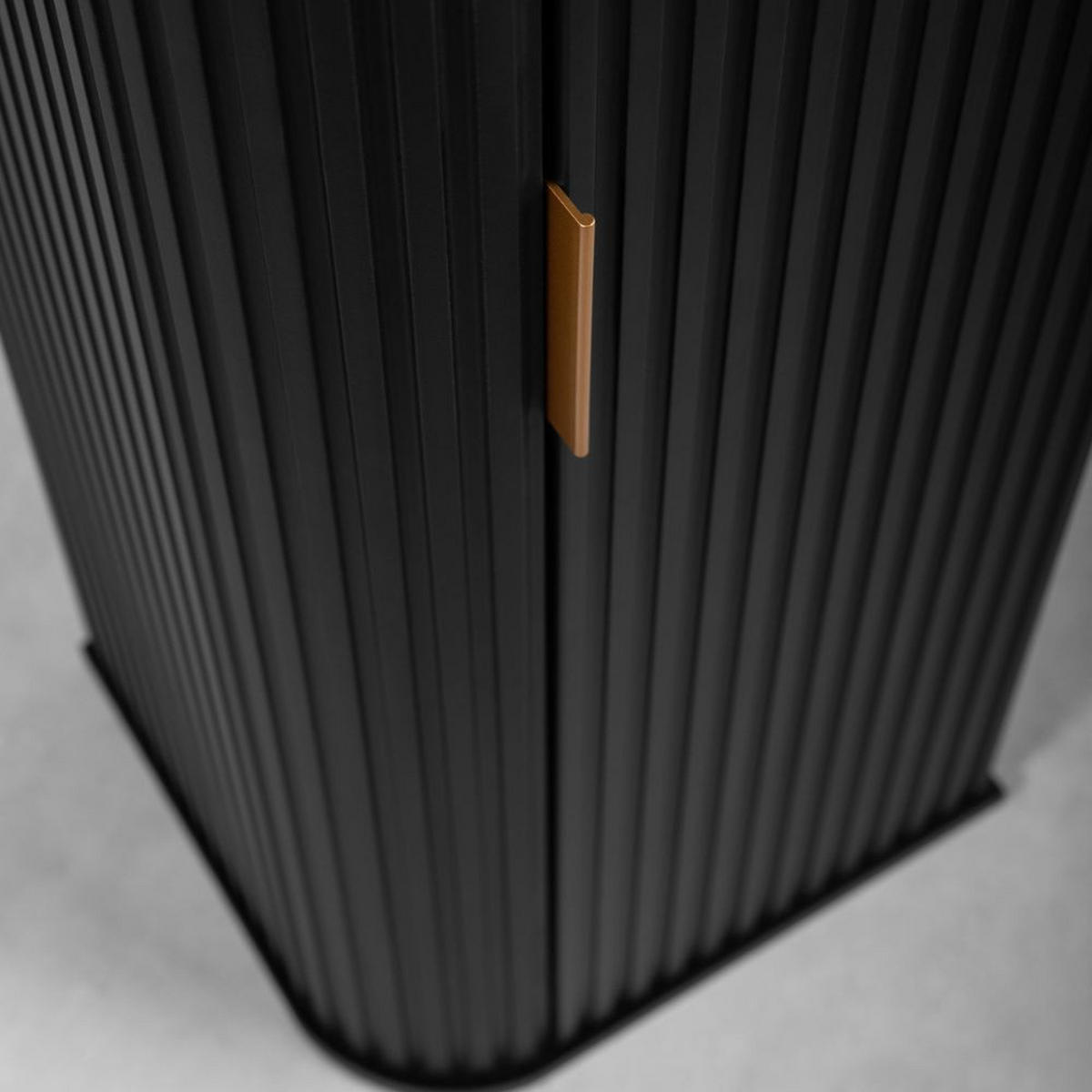 HÄNGESCHRANK Schwarz matt 35/139/31 cm - Schwarz, Holzwerkstoff (35.5/139/31.5cm) - Rodan