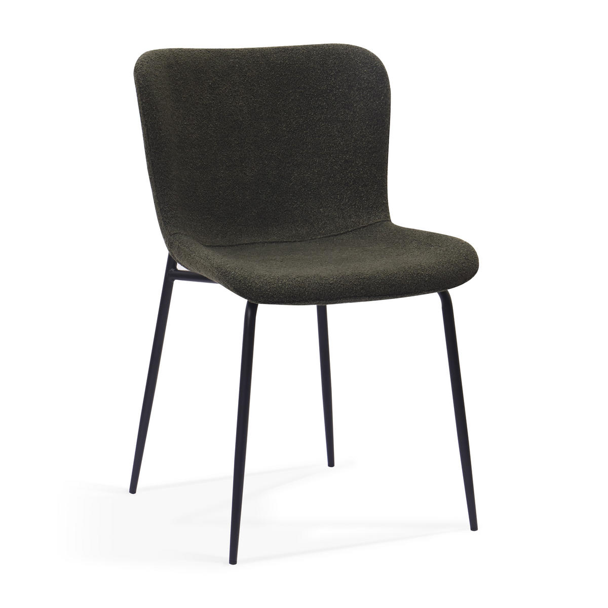 STUHL-SET DE-36870 2 Stück mit Stoffbezug und Metallbeinen Smaragdgrün - Dunkelgrün, Metall (48/80/55cm) - ComfortXL
