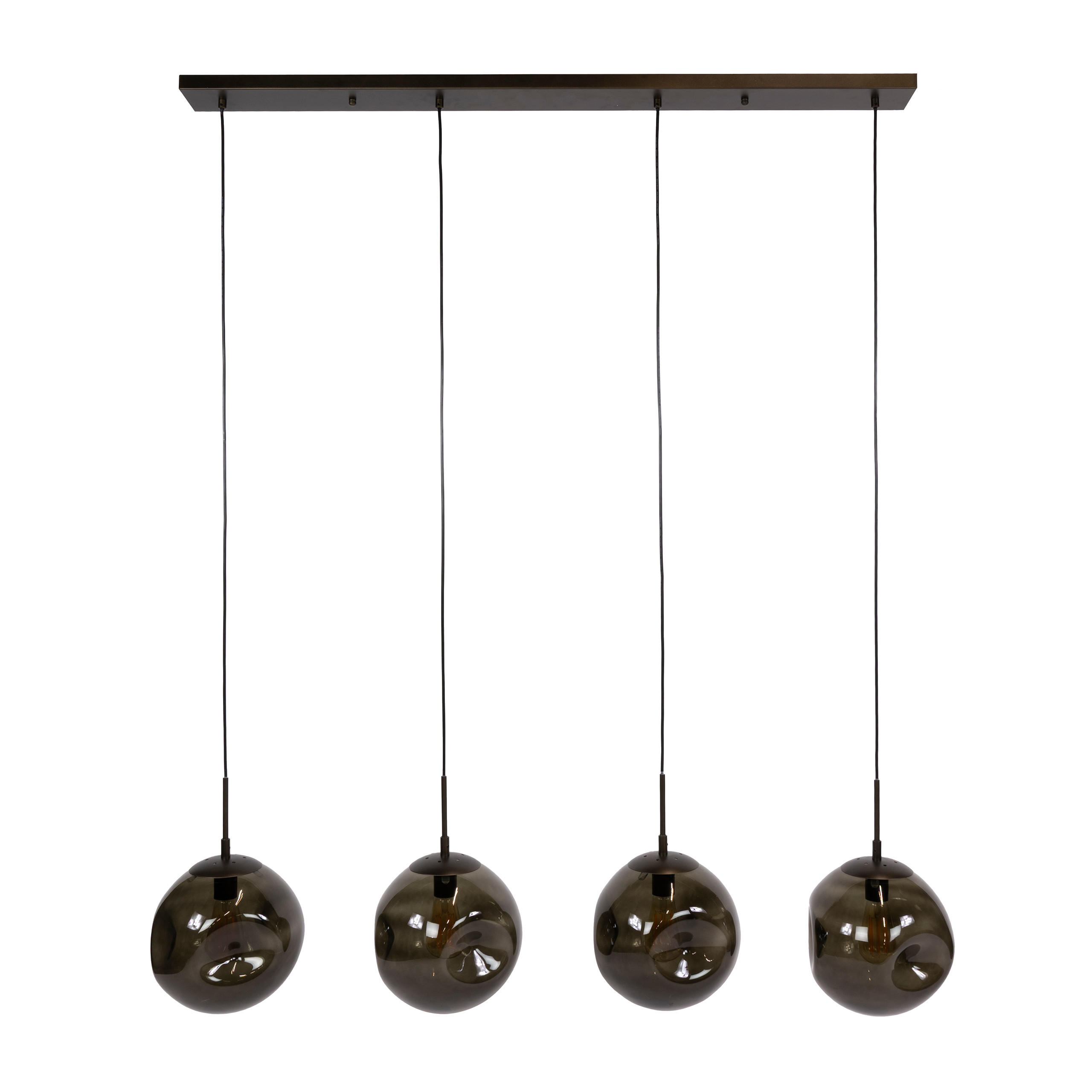 HÄNGELEUCHTE Stellar Braun 25/130/150 cm - Braun, Glas (25/130/150cm) - Hoyz Collection