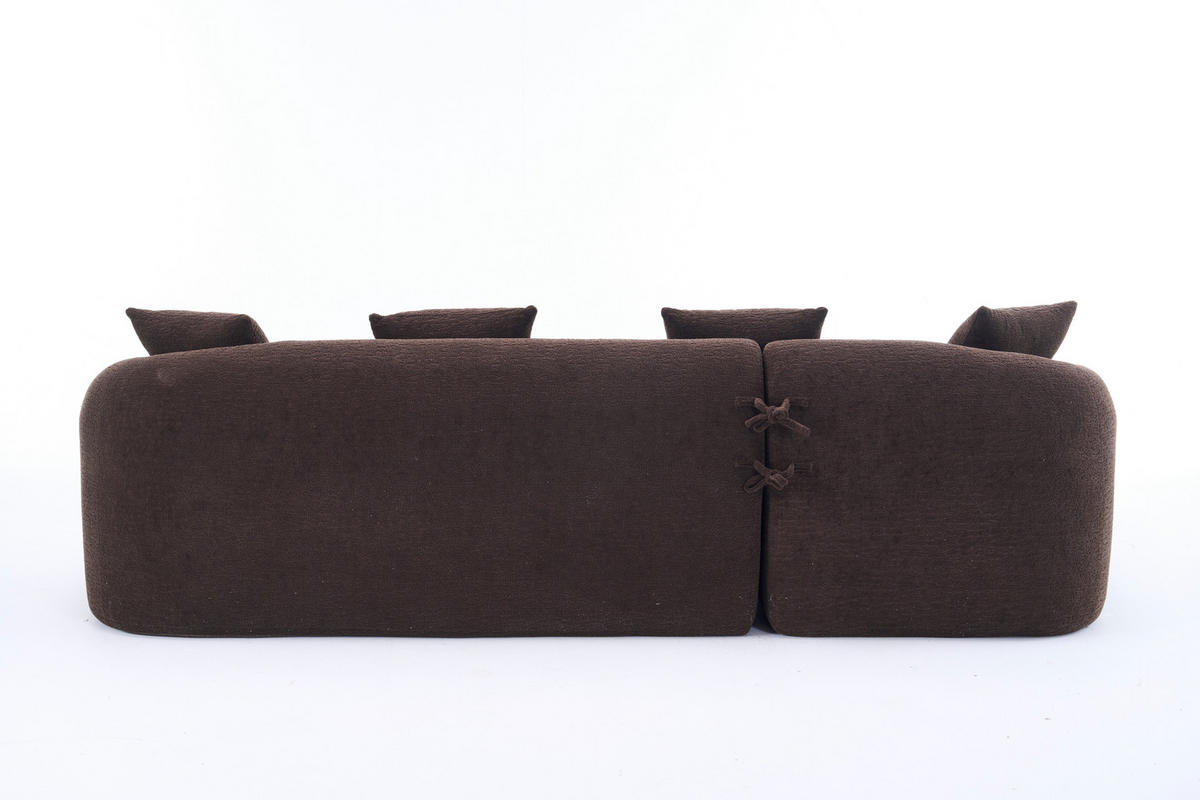 ECKSOFA 243/150/67 cm Braun Chenille - Braun, Textil (243/150cm) - Oxeza