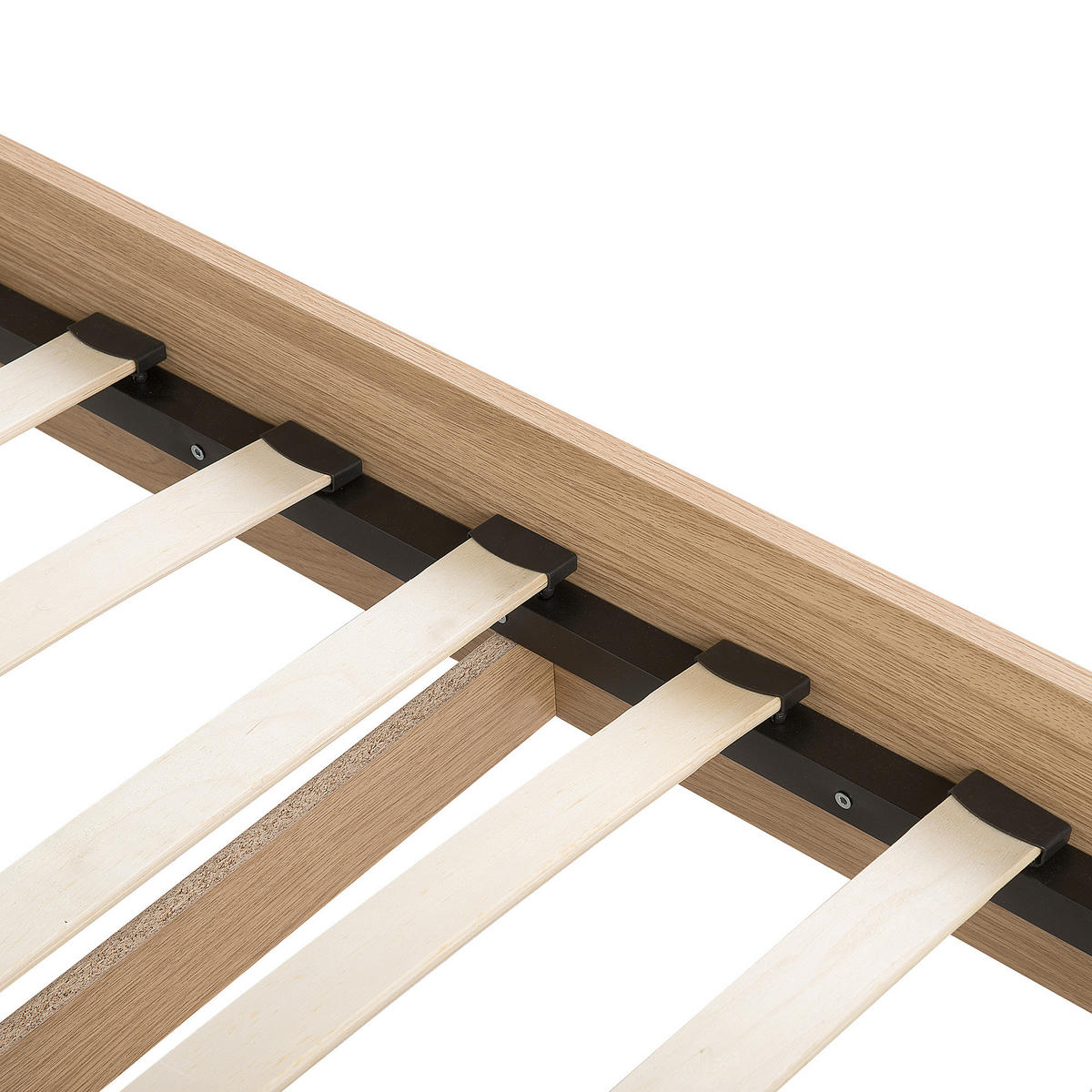 BETT mit Lattenrost 180x200 cm Heller Holzfarbton Serris - Hellbraun, Holzwerkstoff (180/200cm) - Beliani