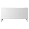 SIDEBOARD Bemmi Weiß mit schwarzen Beinen 3-türig 150 cm - Schwarz/Weiß, Holzwerkstoff/Metall (150/77/35cm) - Selsey