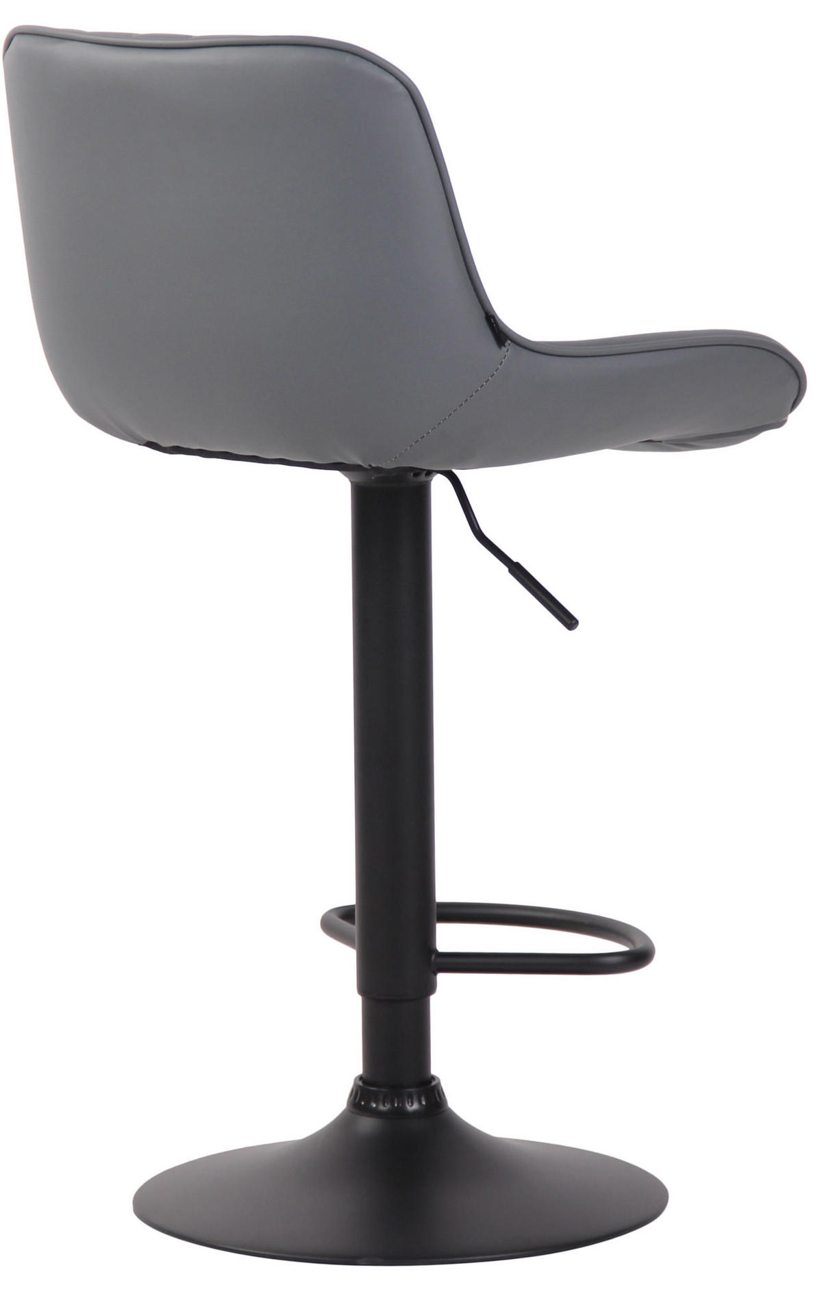 BARHOCKER Lederlook grau - Schwarz/Grau, Textil/Metall (50/86/50cm) - CLP