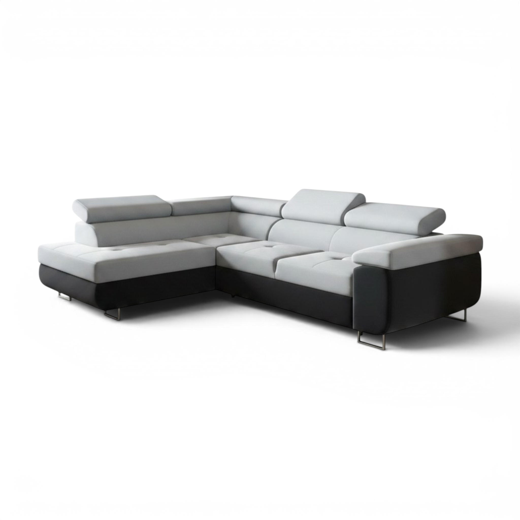 ECKSOFA Jade Mit Schlaffunktion - Anthrazit, Holzwerkstoff/Textil (202/275cm) - Fun Möbel