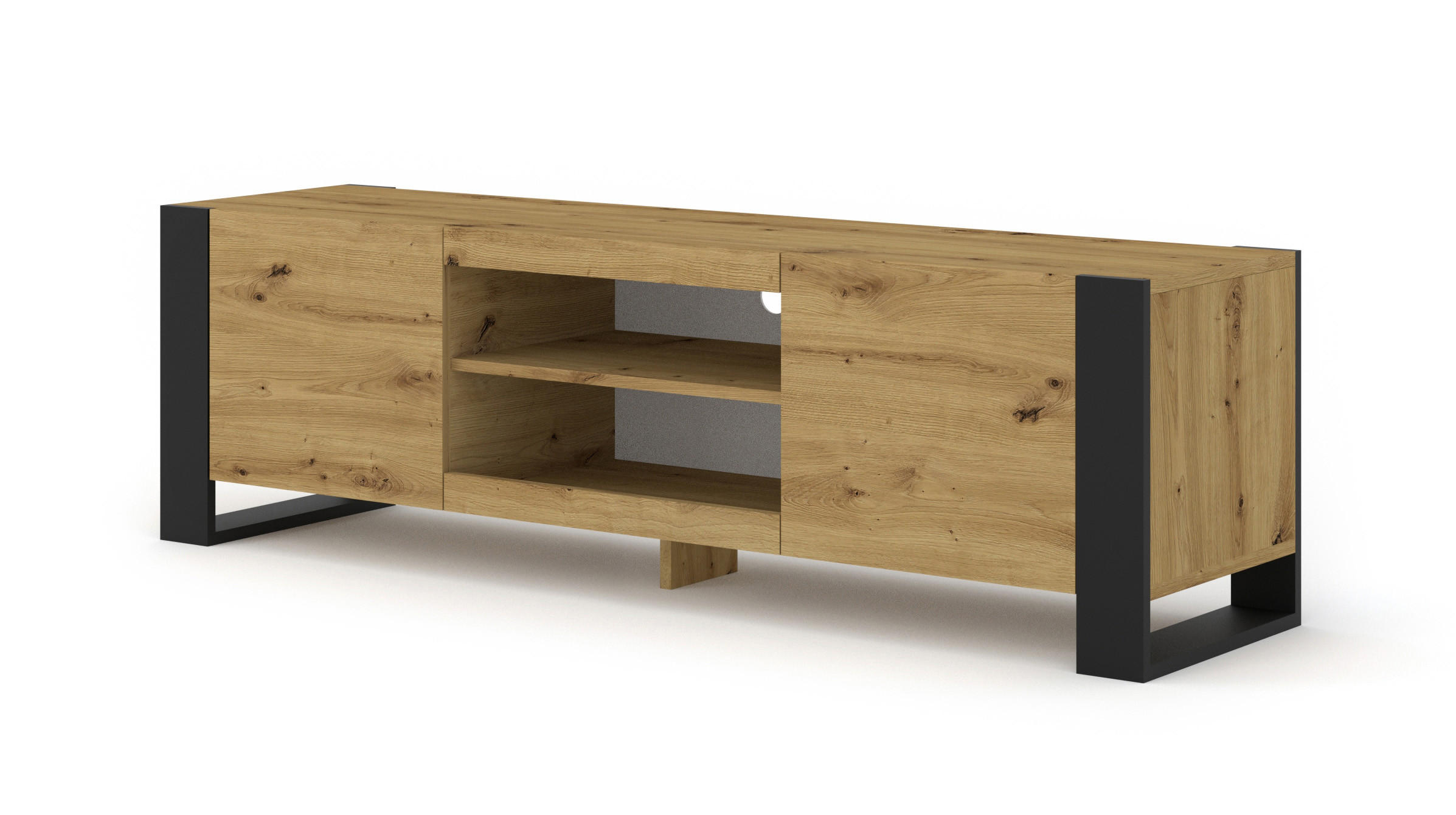 Raumhirsch Furniture TV Schwarz 158x47x40 cm