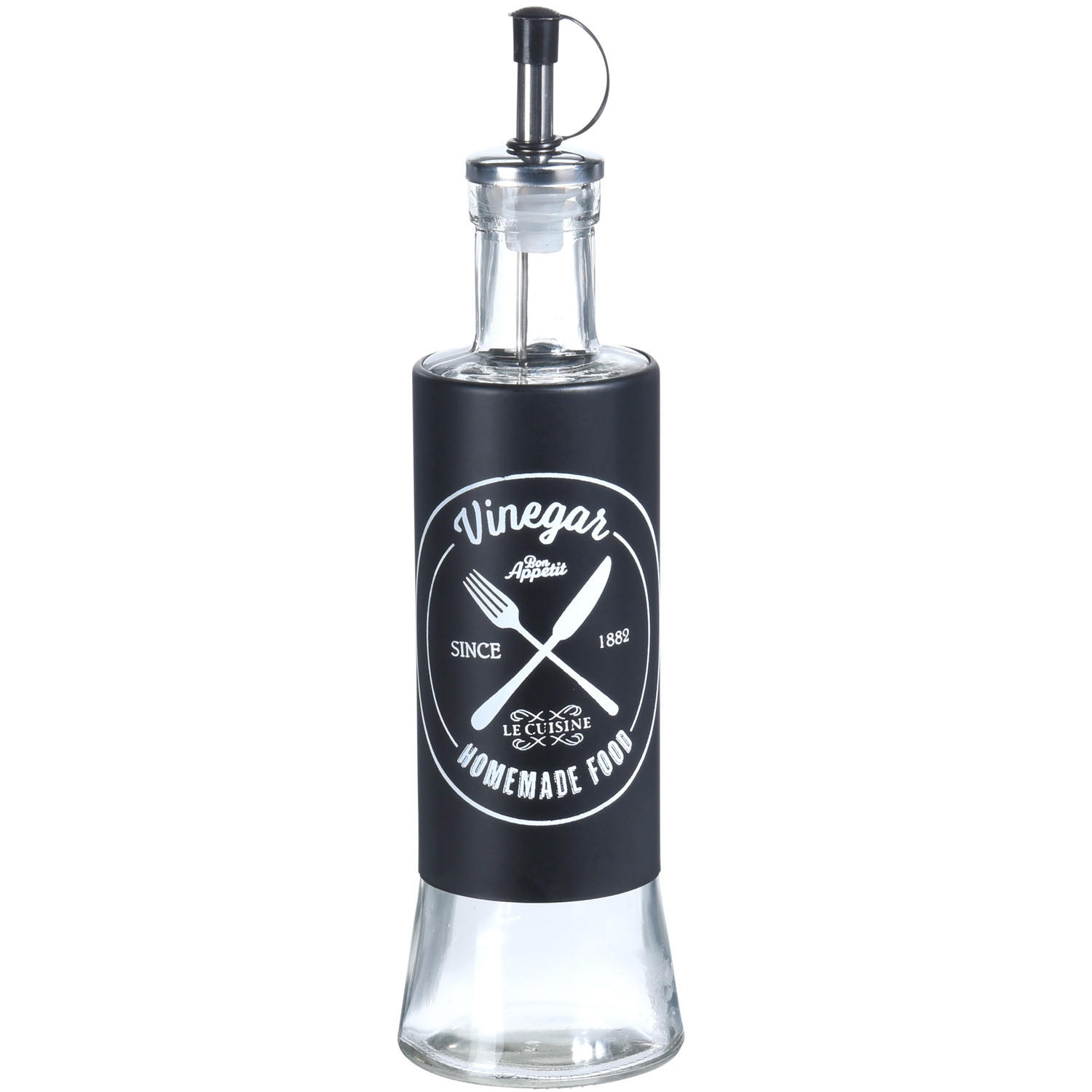 ESSIGSPENDER Glas 300 ml 6,5/6,5/24 cm - Schwarz, Glas (6.5/24/6.5cm) - Excellent Houseware