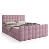 BOXBETT Detroit Duo mit Topper 160/200 Puderrosa - Rosa, Textil (160/200cm) - Bromarkt