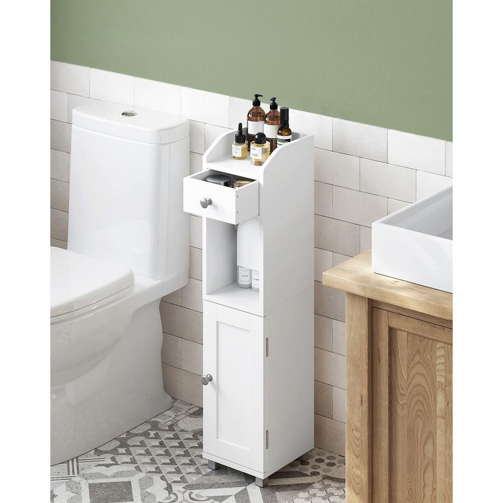 Thumbnail - Hansiro Toilettenschrank, Weiß, Holzwerkstoff, 18x76.7x20 cm, Badezimmer, Badezimmerschränke, Midischränke