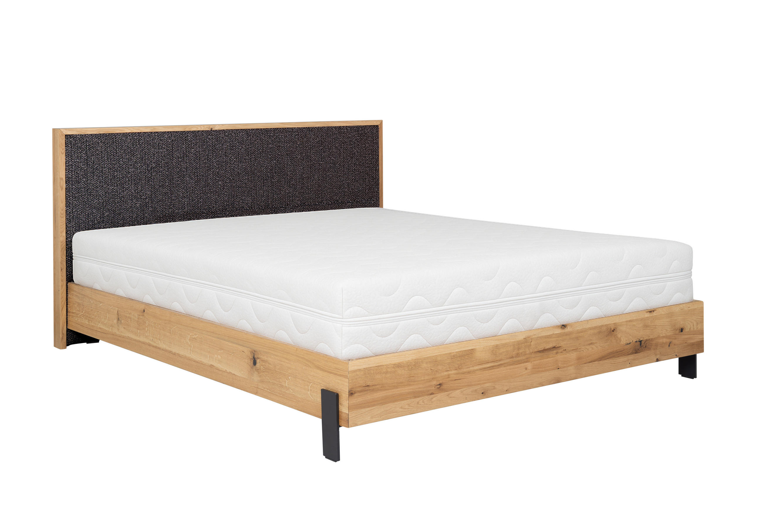 POLSTERBETT mit Matratze PRATO, Braun, 140x200 cm - Braun, Textil (140/200cm) - KS Home Concept