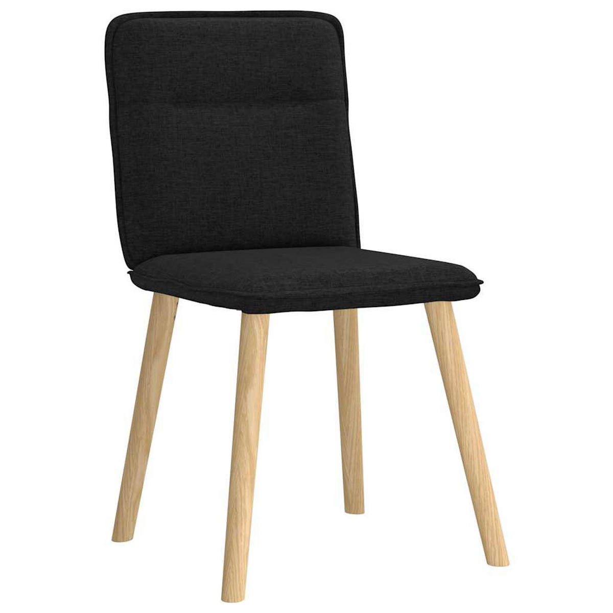 ESSZIMMERSTÜHLE 2 Stk. Schwarz Stoff 45*54*86cm - Schwarz, Metall (45/86/54cm) - ZMH