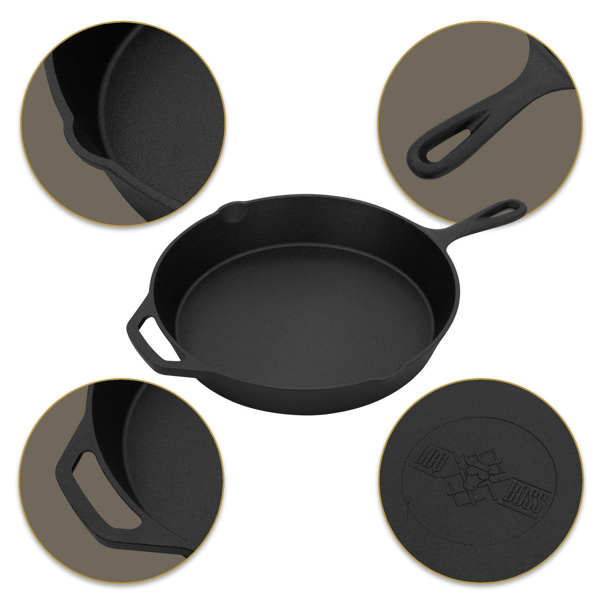 OUTDOOR-PFANNE - Schwarz, Metall (32/5.5/46cm) - BBQ Boss