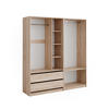 KLEIDERSCHRANK Elmo Sonoma 180 x 200 cm 2er Set - Sonoma Eiche, Holzwerkstoff (180/200/50cm) - Vicco