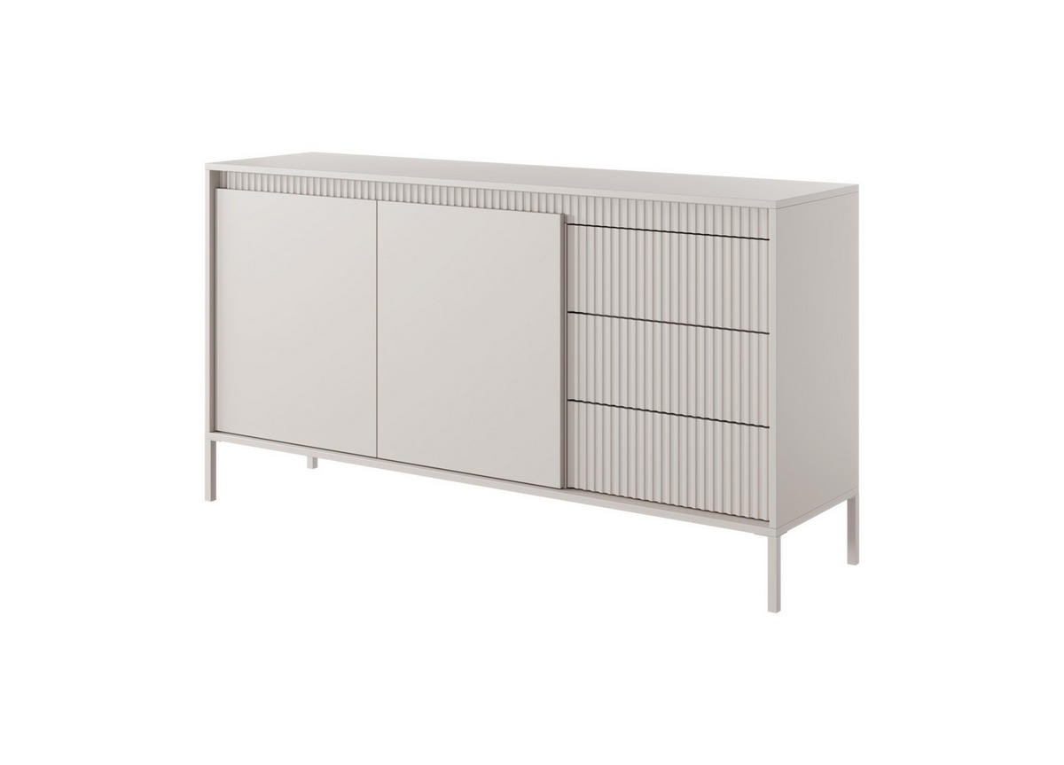 KOMMODE Beige Senso 153/81 cm - Beige, Holzwerkstoff (153/81/39cm) - Bettso