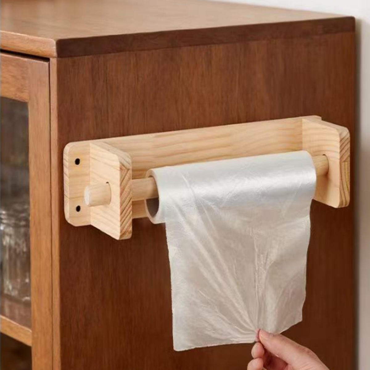 KÜCHENPAPIERHALTER, Holz, 35 x 10,5 cm - Braun, Holz (8/10.5/35cm) - Authentics