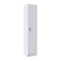 MEHRZWECKSCHRANK Holz-Effekt Weiß 37x37h180 - Weiß, Holzwerkstoff (37/180/37cm) - DMORA