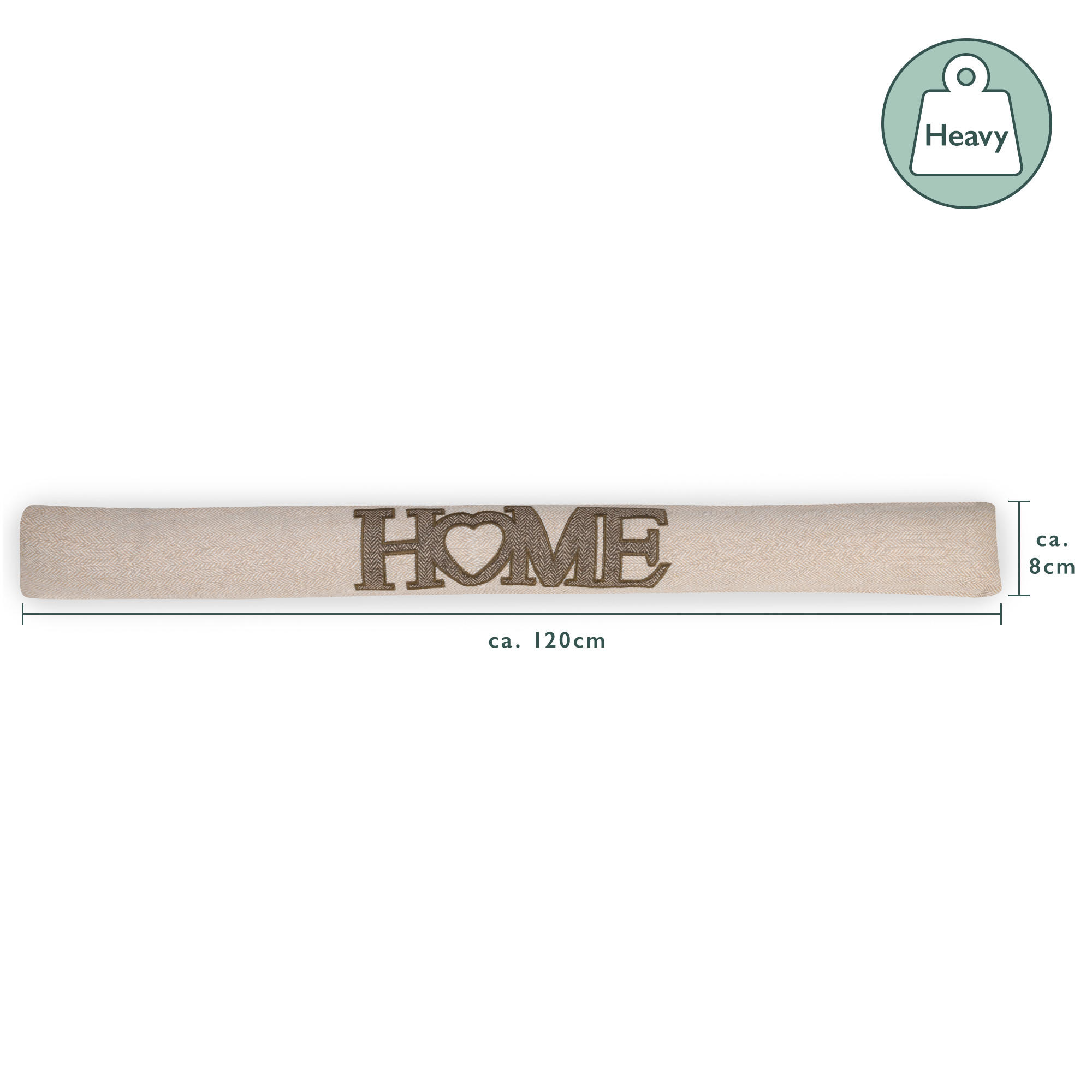 ZUGLUFTSTOPPER Tuuli HE 8x120cm Natur - Naturfarben, Textil (8/120cm) - Beautissu 