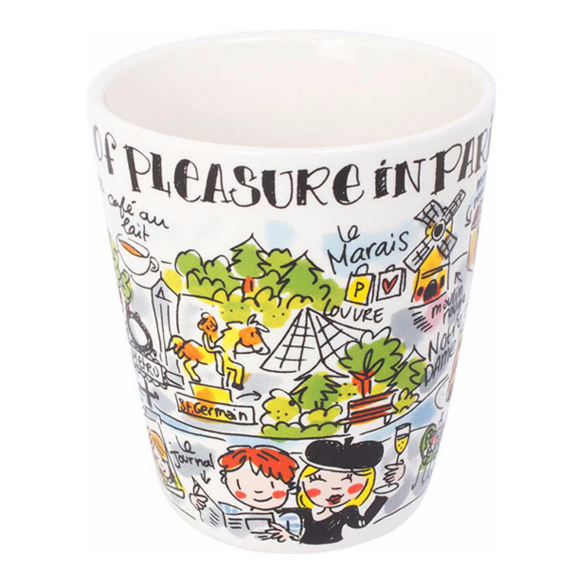 BECHER Paris in Bunt - 350 ml - Multicolor, Keramik (0.35L) - Blond Amsterdam