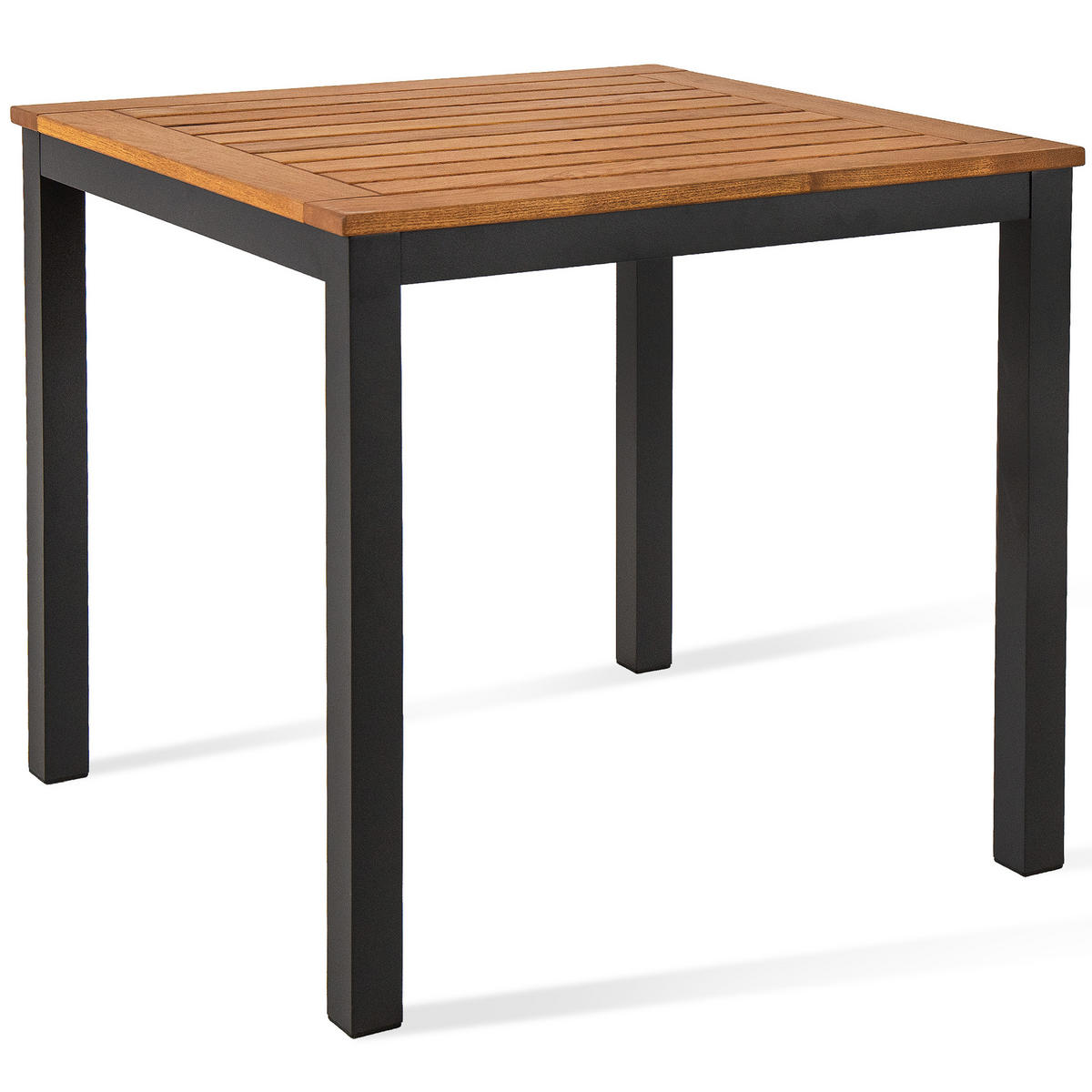 GARTENTISCH LENTI - Anthrazit/Braun, Holz (80/80/76cm) - KONSIMO®