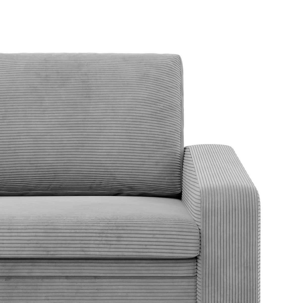 LOUNGESESSEL ORBIT, 80 CM, Cord - Grau - Grau, Textil (108/80/87cm)