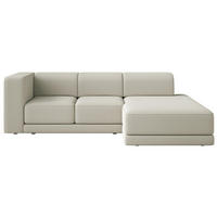 ECKSOFA Novals L-Form, 4-Sitzer, rechts 278 cm - Taupe/Schwarz, Holz/Kunststoff (168/278cm) - Selsey