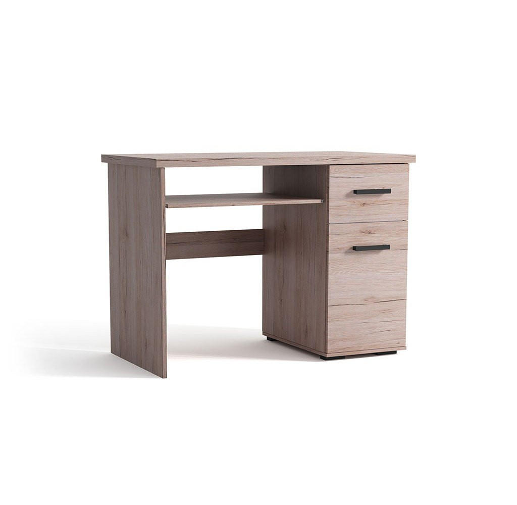 SCHREIBTISCH LIVORNO 90x56x75 cm Bürotisch Computertisch, Eichefarben - Eichefarben, Holzwerkstoff (56/90/75cm) - MASSENO