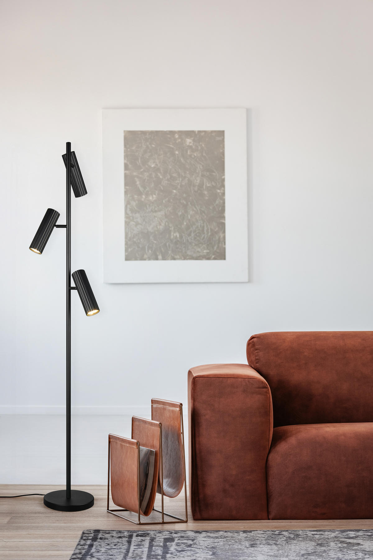 STEHLAMPE SOKA - Schwarz - 37/37/150 cm - Schwarz, Metall (37/37/150cm) - Trio Leuchten
